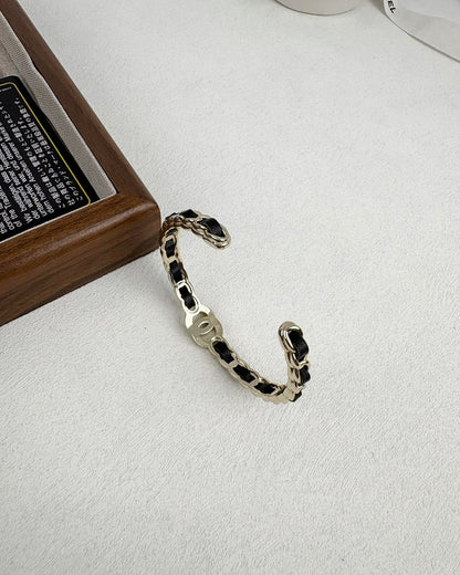 [Dawnora Jewelry]Double C Open Bangle