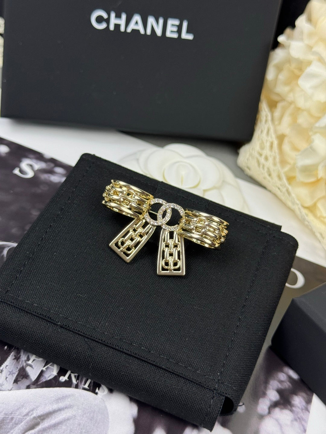 [Dawnora Jewelry]25K Hollow Bow Brooch