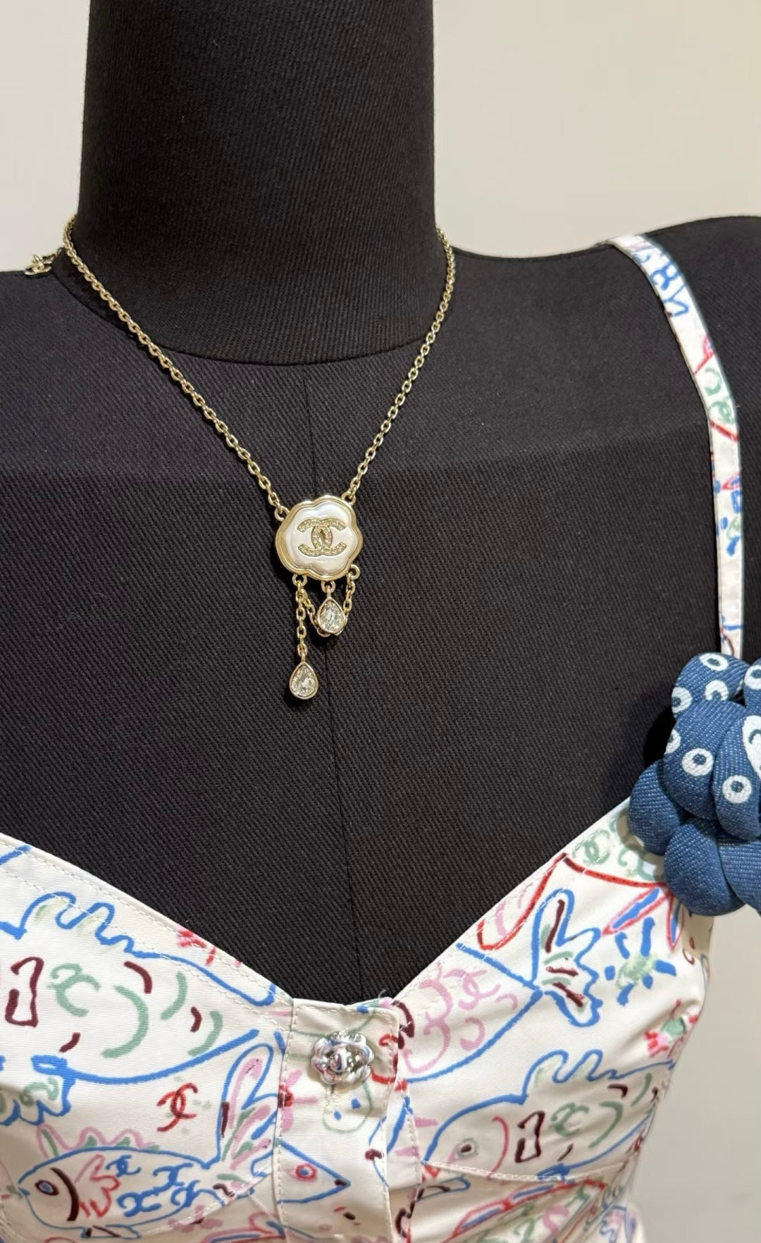 [Dawnora Jewelry]Cloud Pearl Mother-of-Pearl Diamond Chain Pendant Necklace