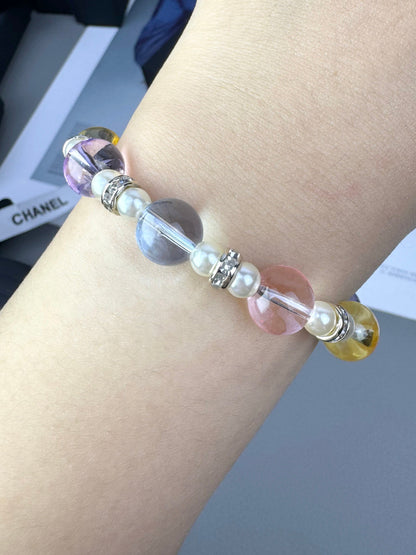 [Dawnora Jewelry]Colorful Transparent Resin Bracelet