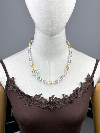 [Dawnora Jewelry]26C New Spring Collection Colorful Transparent Resin Necklace