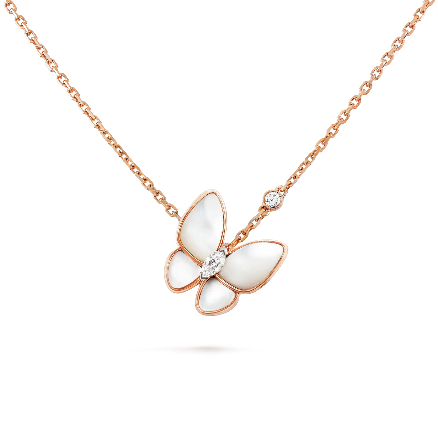 [Dawnora Jewelry]BUTTERFLY MOP DIAMOND NECKLACE