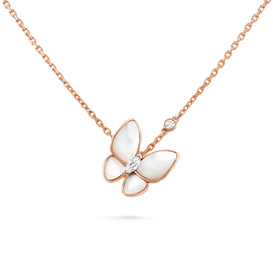 [Dawnora Jewelry]BUTTERFLY MOP DIAMOND NECKLACE