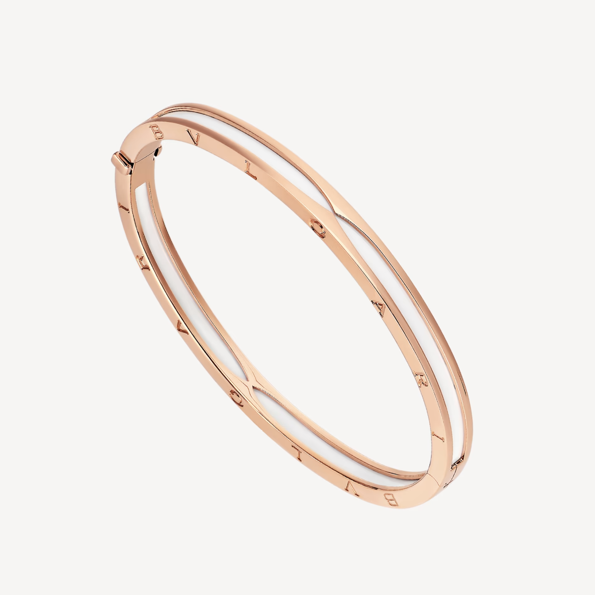 [Dawnora Jewelry]ZERO 1 PINK GOLD WITH WHITE CERAMIC BRACELET