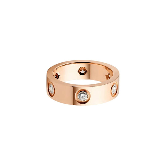 [Dawnora Jewelry]LOVE 5.5MM 6 DIAMOND RING