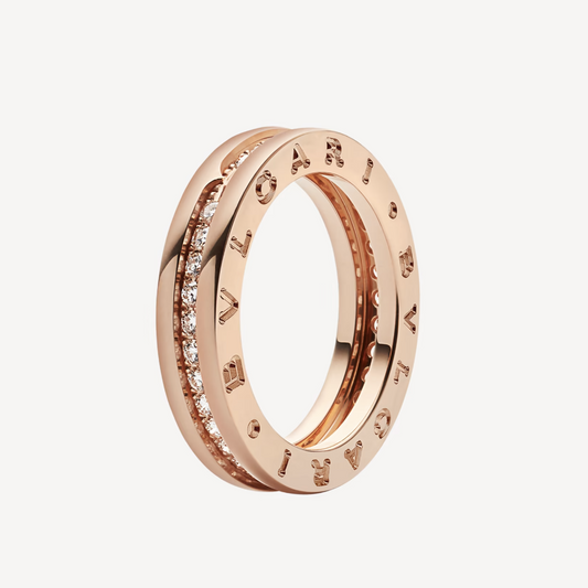 [Dawnora Jewelry]ZERO 1 ONE-BAND PAVED DIAMONDS ON THE SPIRAL RING