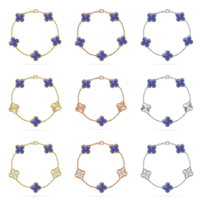 [Dawnora Jewelry]CLOVER 5 MOTIF BLUE VEINS BRACELET COLLECTION