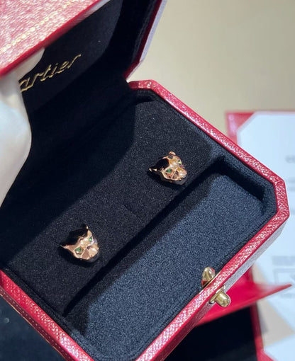 [Dawnora Jewelry]CHRRTAH-PRINT STUD EARRINGS, THREE COLORS