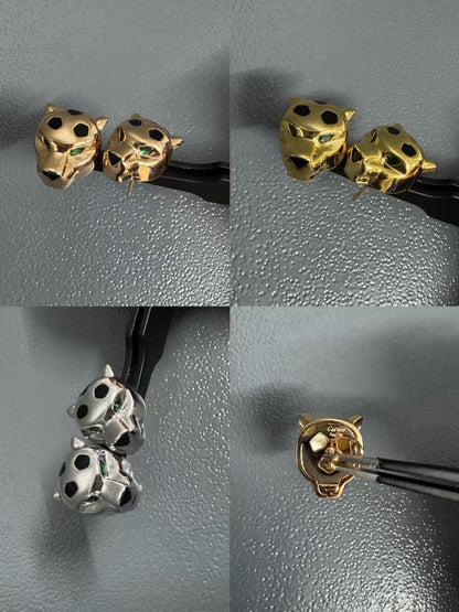 [Dawnora Jewelry]CHRRTAH-PRINT STUD EARRINGS, THREE COLORS