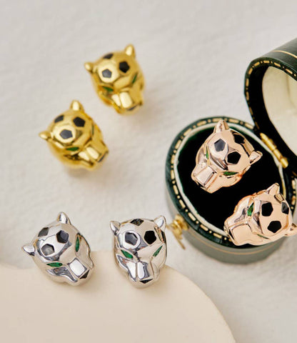 [Dawnora Jewelry]CHRRTAH-PRINT STUD EARRINGS, THREE COLORS