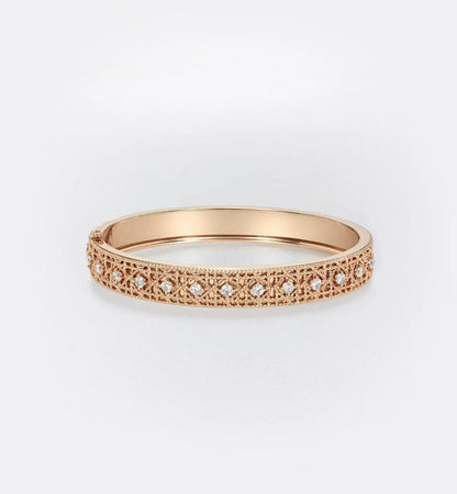 [Dawnora Jewelry]2026 WOVEN-PATTERN BRACELET SET WITH FULL DIAMOND INLAY THREE-COLORS