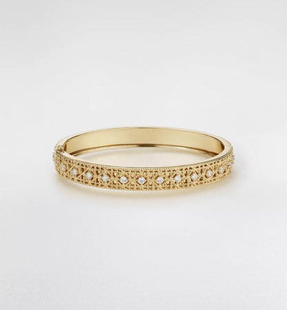 [Dawnora Jewelry]2026 WOVEN-PATTERN BRACELET SET WITH FULL DIAMOND INLAY THREE-COLORS