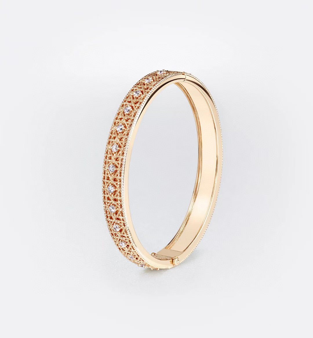 [Dawnora Jewelry]2026 WOVEN-PATTERN BRACELET SET WITH FULL DIAMOND INLAY THREE-COLORS