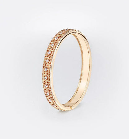 [Dawnora Jewelry]2026 WOVEN-PATTERN BRACELET SET WITH FULL DIAMOND INLAY THREE-COLORS