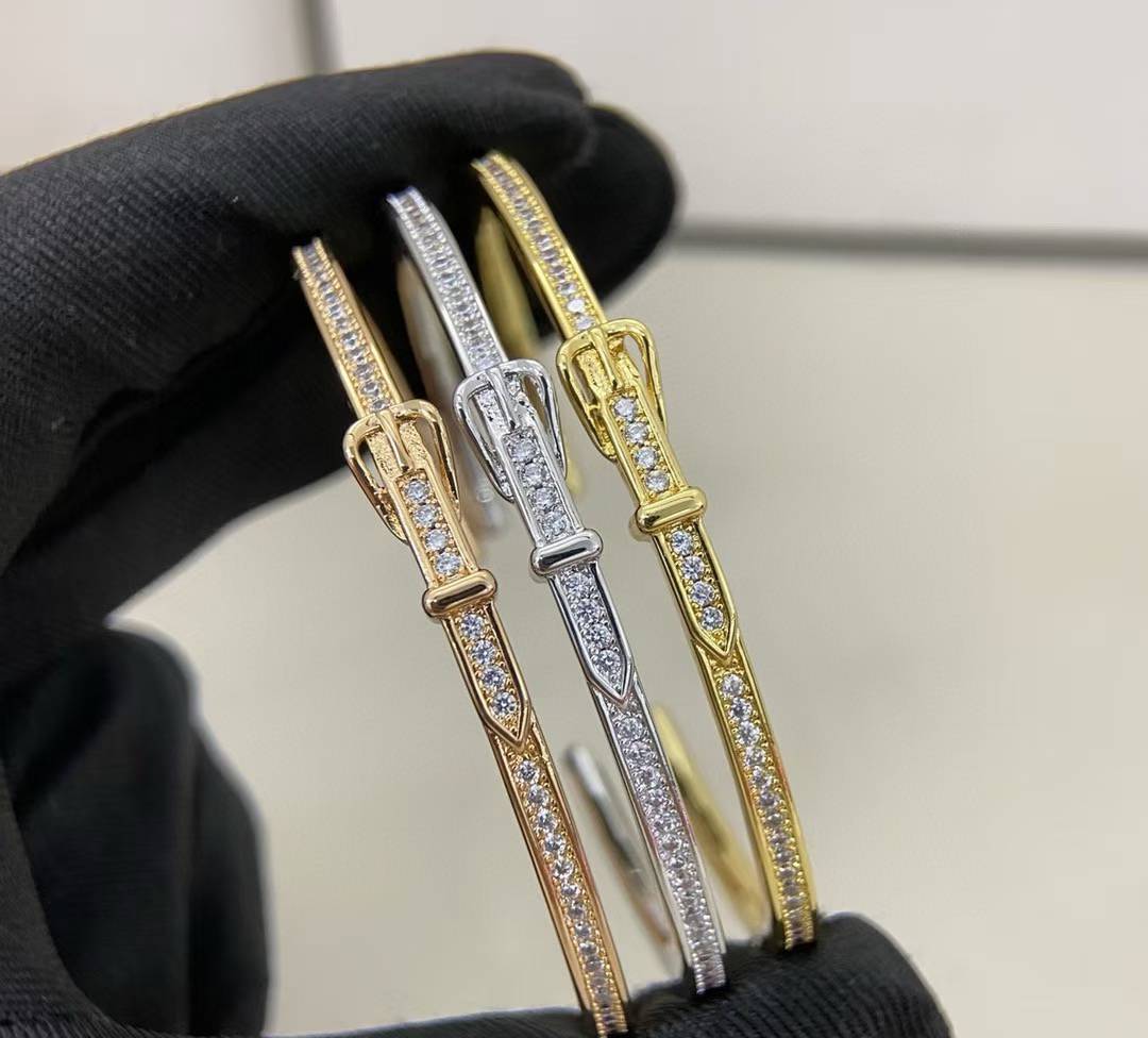 [Dawnora Jewelry]DIAMOND-ENCRUSTED BRACELET THREE COLORS