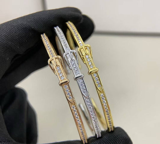 [Dawnora Jewelry]DIAMOND-ENCRUSTED BRACELET THREE COLORS