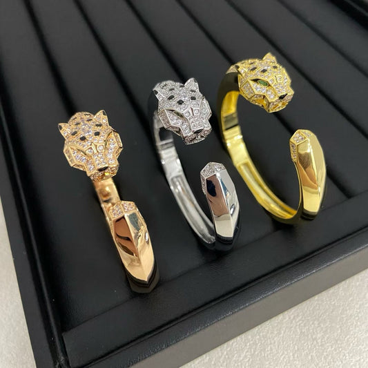 [Dawnora Jewelry]DIAMOND MACHINE LEOPARD BRACELET