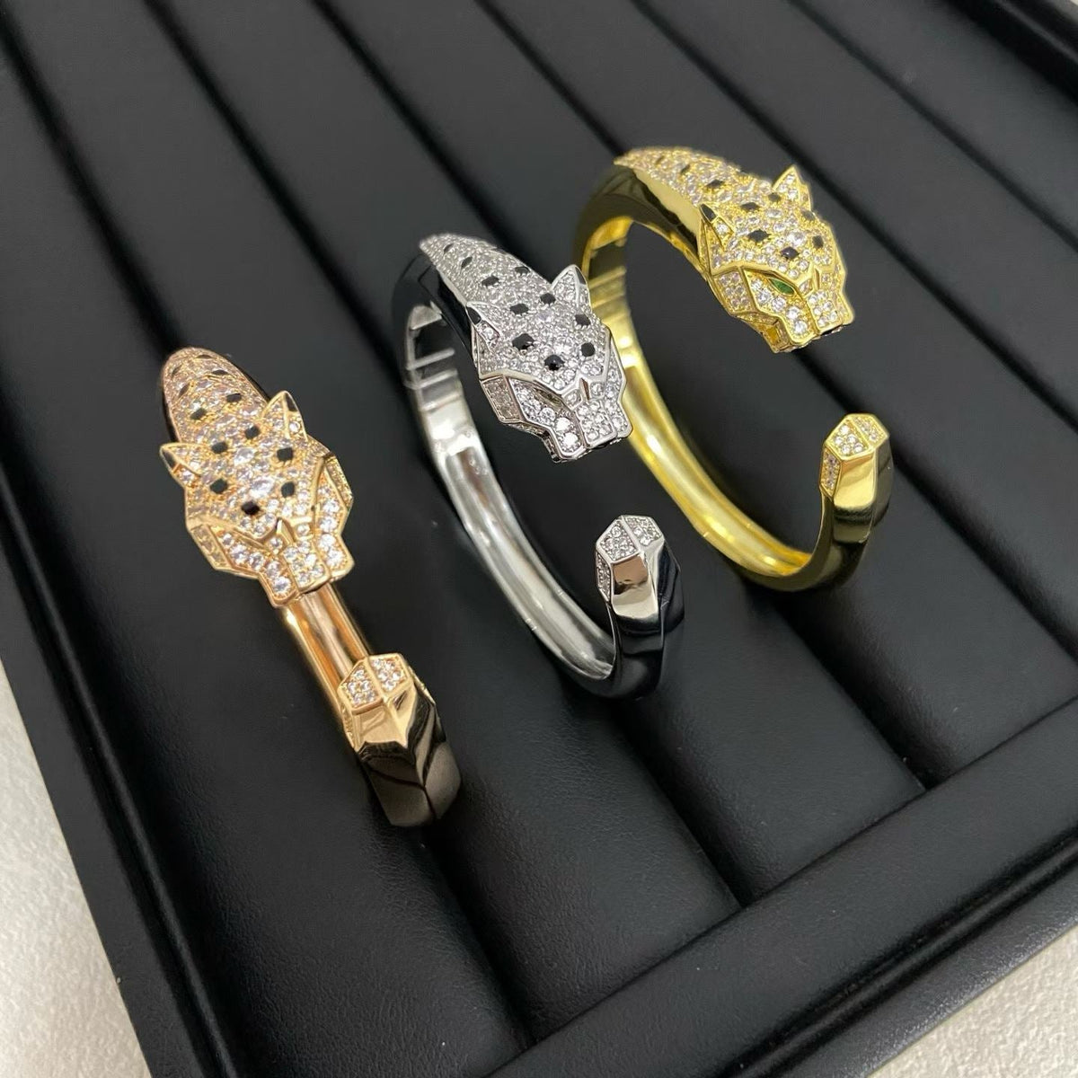[Dawnora Jewelry]DIAMOND MACHINE LEOPARD BRACELET
