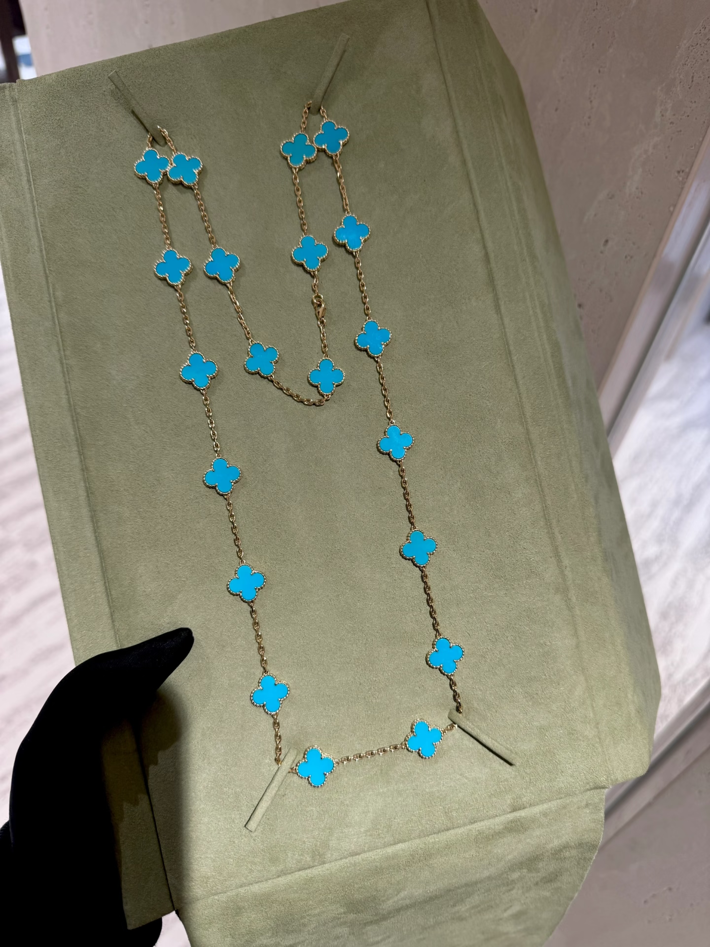 [Dawnora Jewelry]CLOVER 20 MOTIFS TURQUOISE GOLD