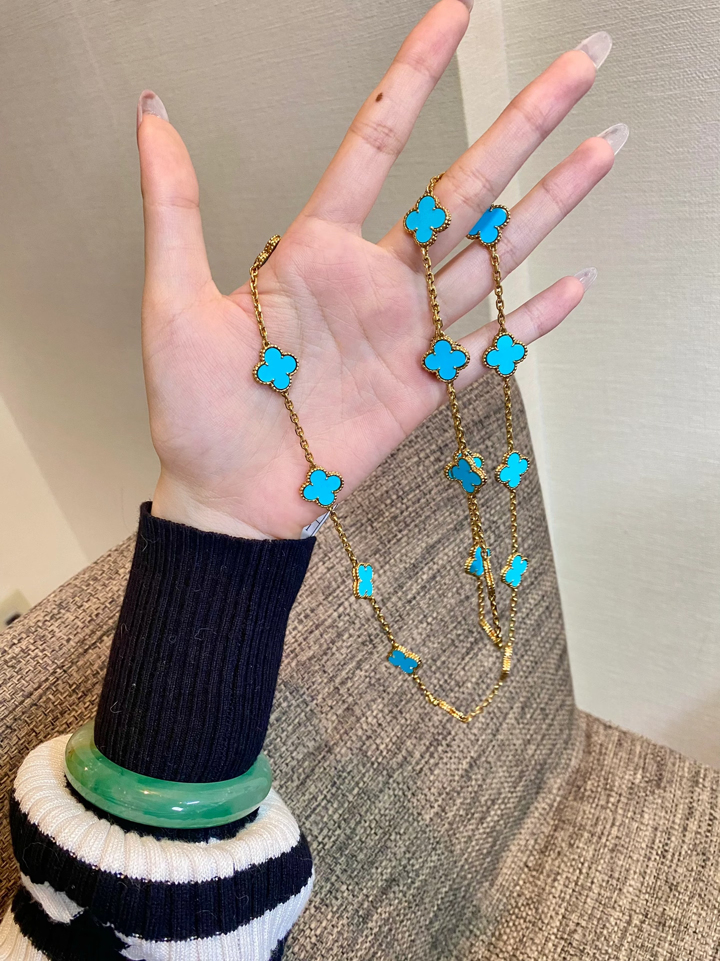 [Dawnora Jewelry]CLOVER 20 MOTIFS TURQUOISE GOLD