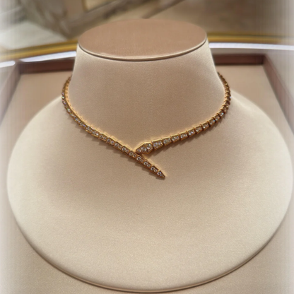 [Dawnora Jewelry]NEW！SERPENT DIAMOND NECKLACE