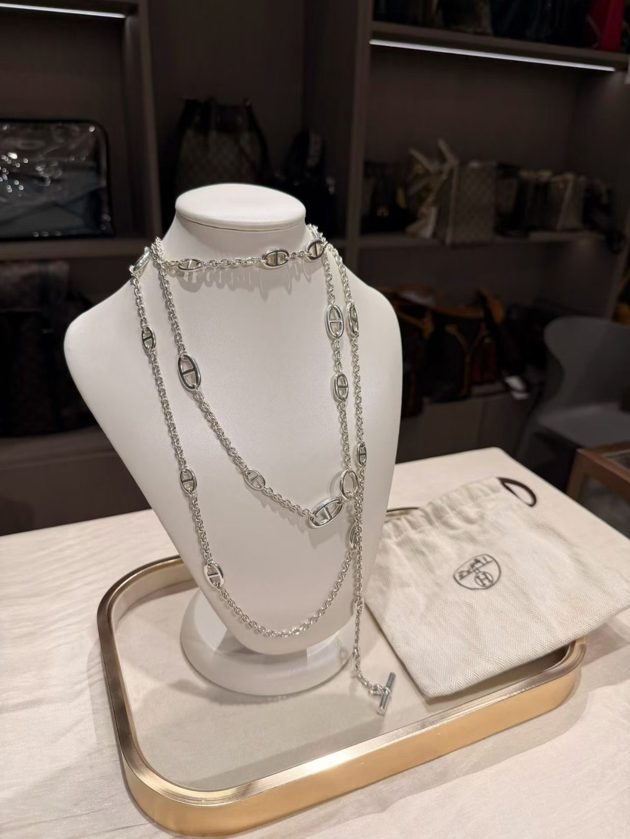 [Dawnora Jewelry]Classic Silver Sweater Chain