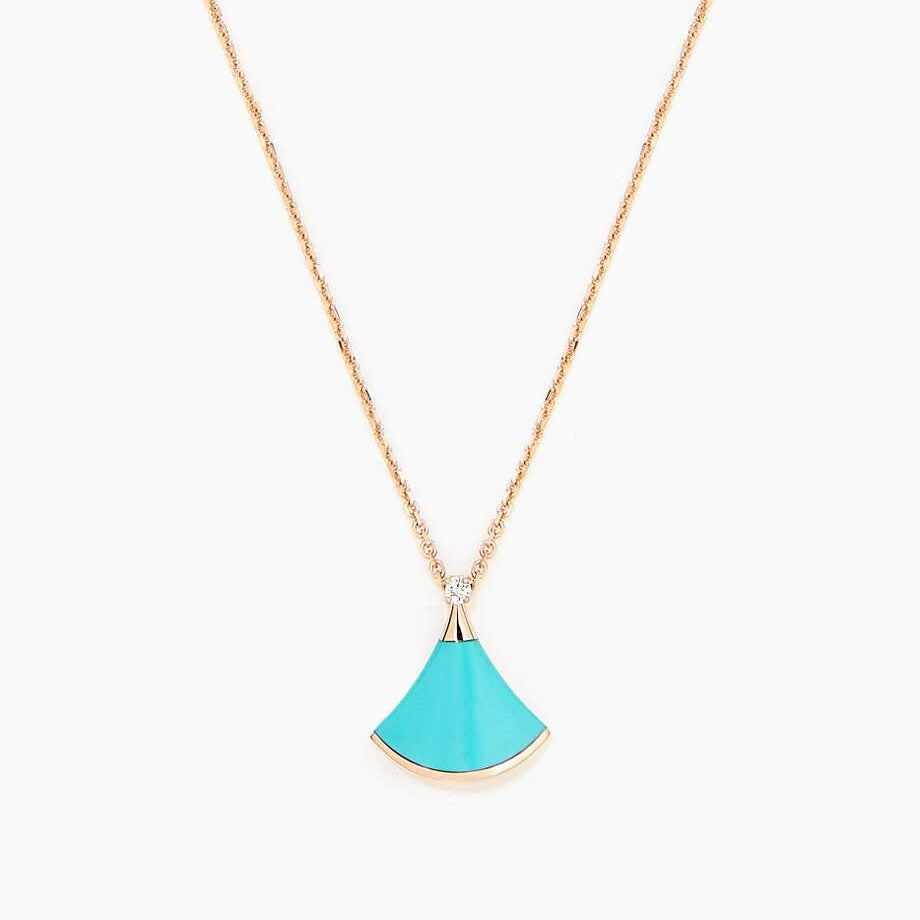 [Dawnora Jewelry]DREAM NECKLACE TURQUOISE PINK GOLD