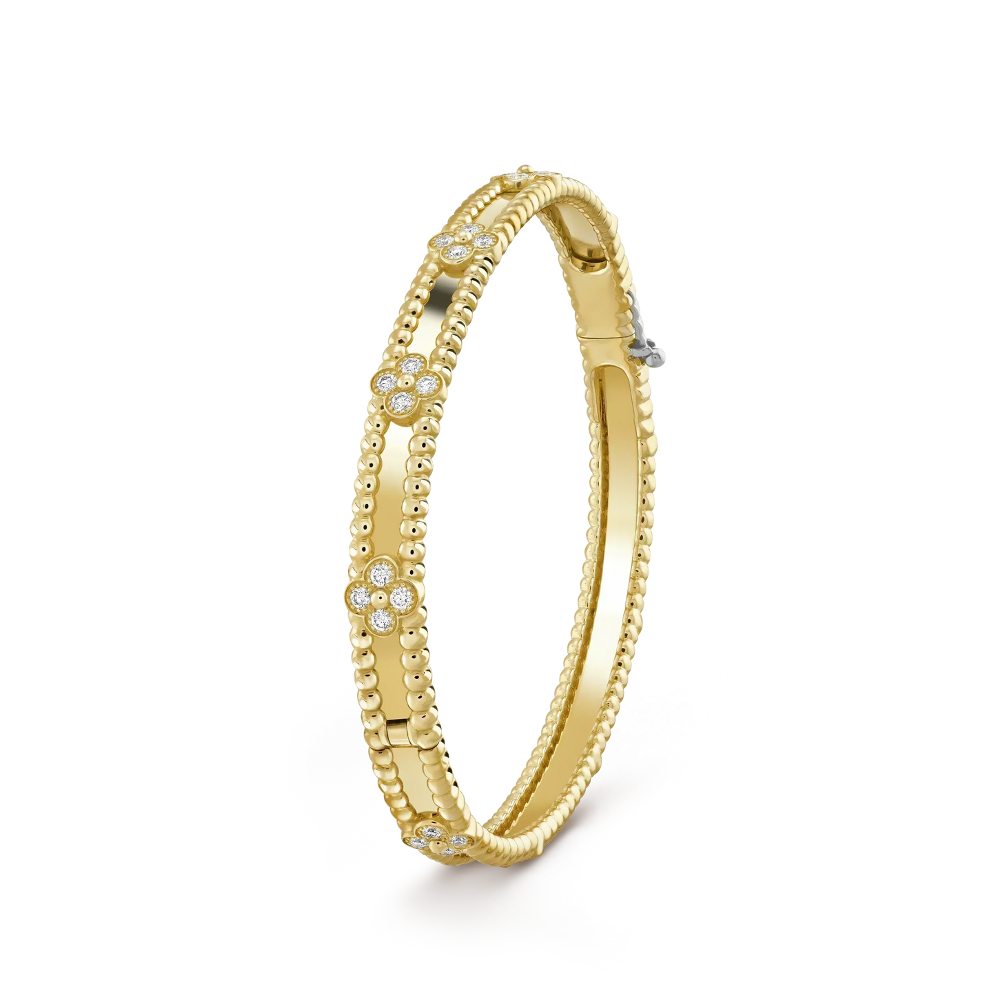 [Dawnora Jewelry]CLOVER BRACELET 4MM DIAMONDS