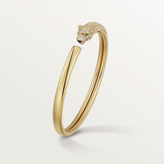 [Dawnora Jewelry]PANTHERE HALF DIAMOND OPEN BRACELET