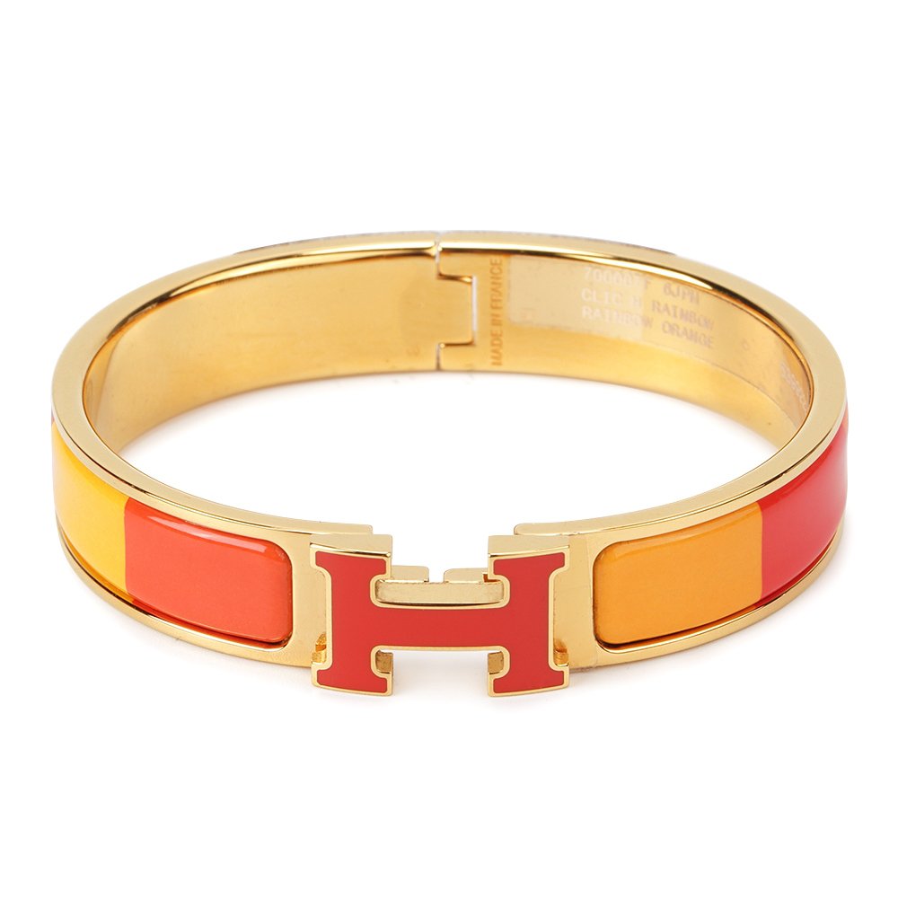 [Dawnora Jewelry]H BRACELET ORANGE RAINBOW CERAMIC
