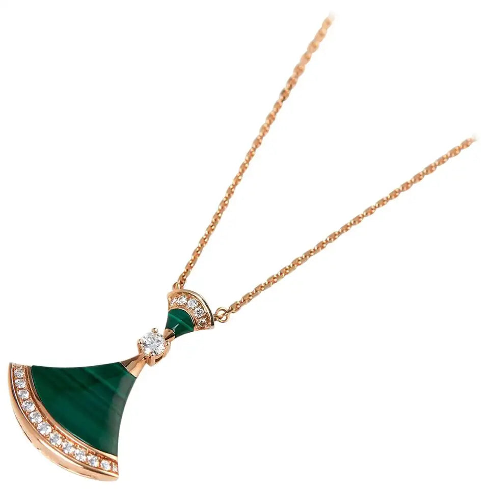 [Dawnora Jewelry]DREAM NECKLACE MALACHITE DIAMOND