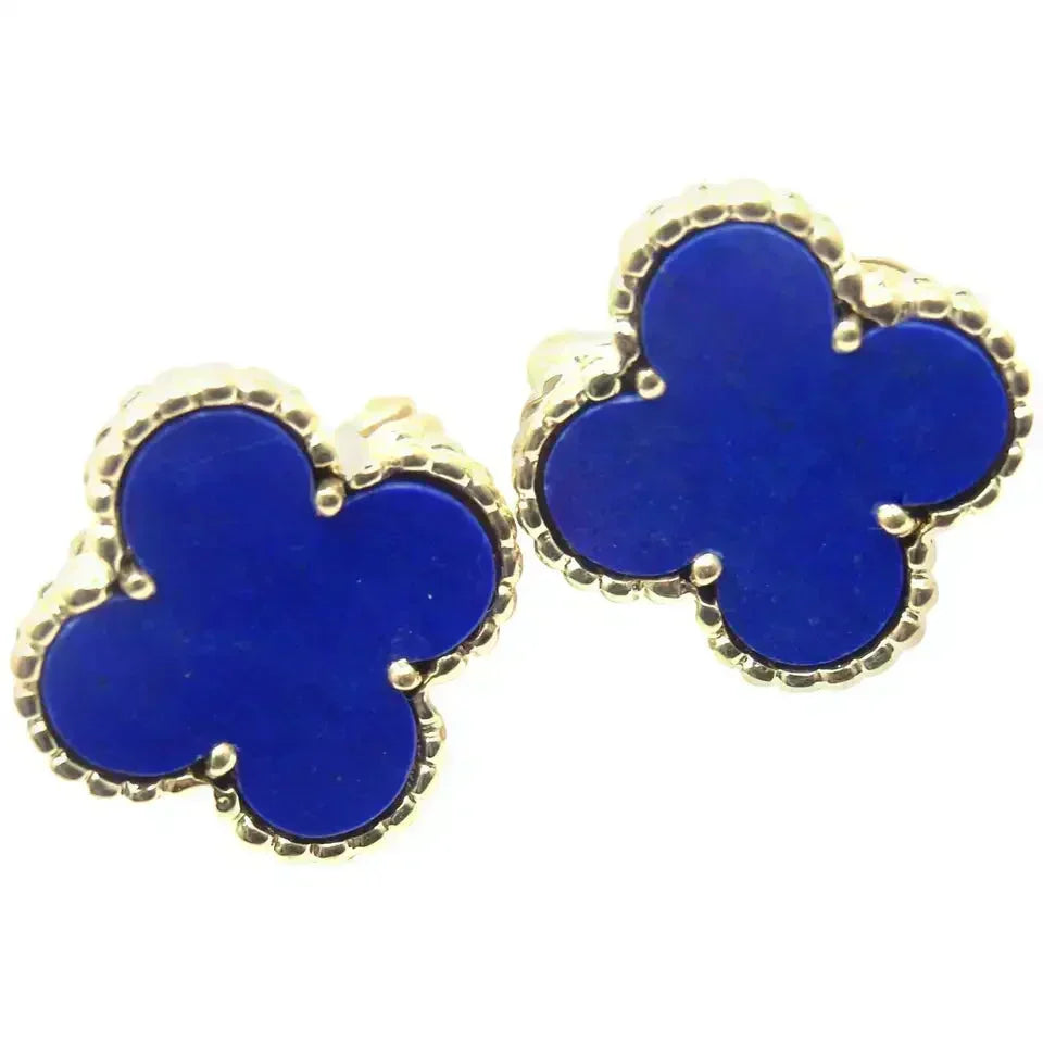 [Dawnora Jewelry]CLOVER MINI 9.5MM TURQUOISE EARRINGS