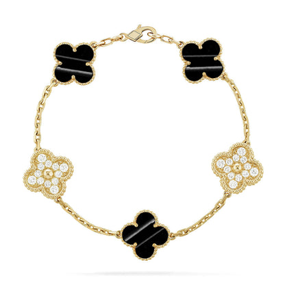 [Dawnora Jewelry] CLOVER 5 MOTIF PULSAR STONE BRACELET COLLECTION
