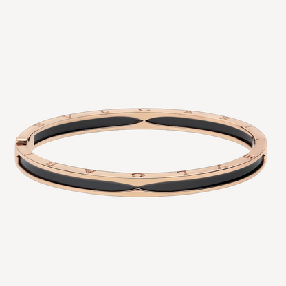 [Dawnora Jewelry]ZERO 1 PINK GOLD WITH BLACK CERAMIC BRACELET