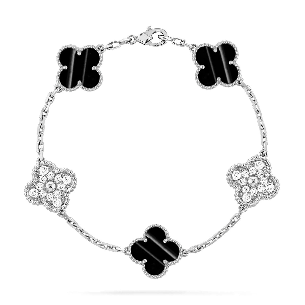 [Dawnora Jewelry] CLOVER 5 MOTIF PULSAR STONE BRACELET COLLECTION