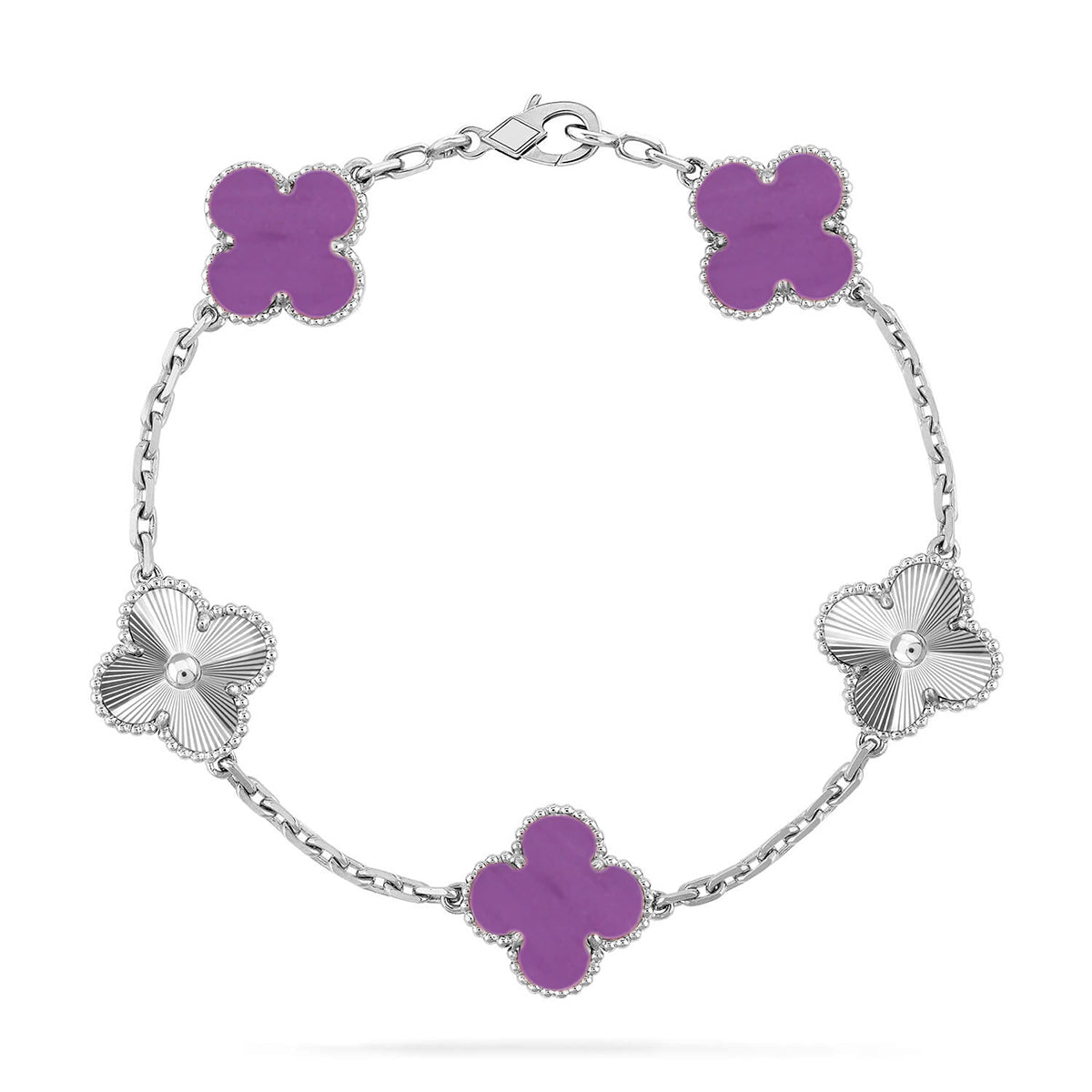 [Dawnora Jewelry] CLOVER 5 MOTIF VIOLET BRACELET COLLECTION