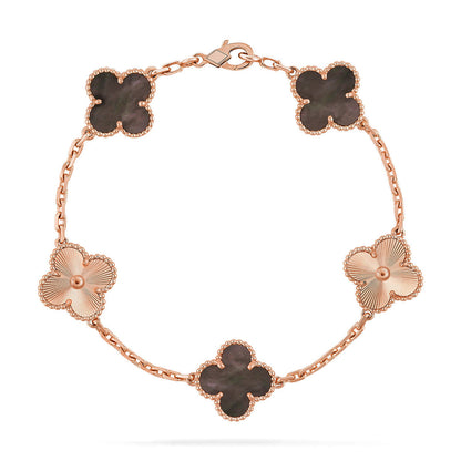 [Dawnora Jewelry] CLOVER 5 MOTIF GRAY MOP BRACELET COLLECTION