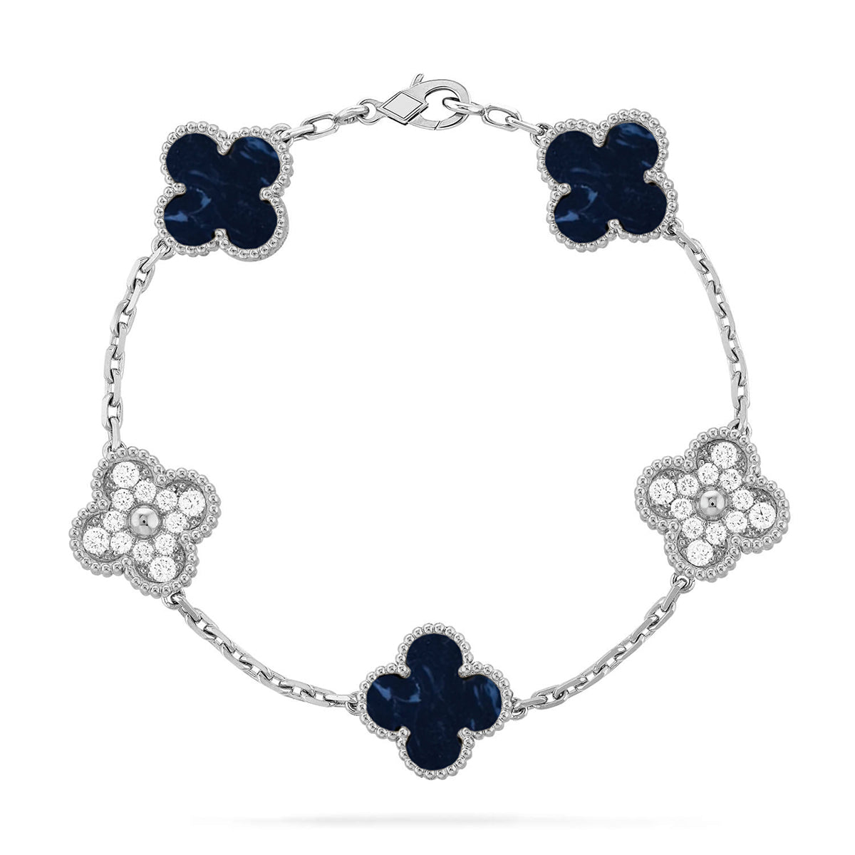 [Dawnora Jewelry]CLOVER 5 MOTIF PIETERSITE BRACELET COLLECTION