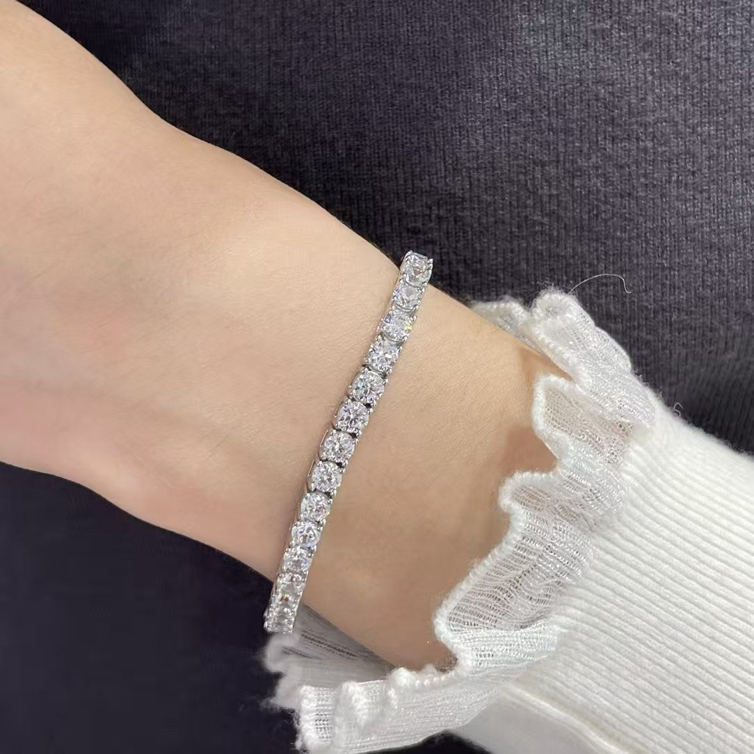 [Dawnora Jewelry]TENNIS BRACELET WITH FULL DIAMOND SETTING