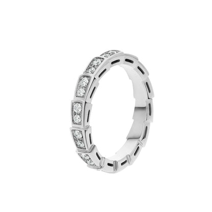 [Dawnora Jewelry]SERPENTI RING SILVER DIAMOND PAVED 3MM