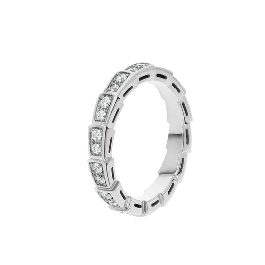 [Dawnora Jewelry]SERPENTI RING SILVER DIAMOND PAVED 3MM