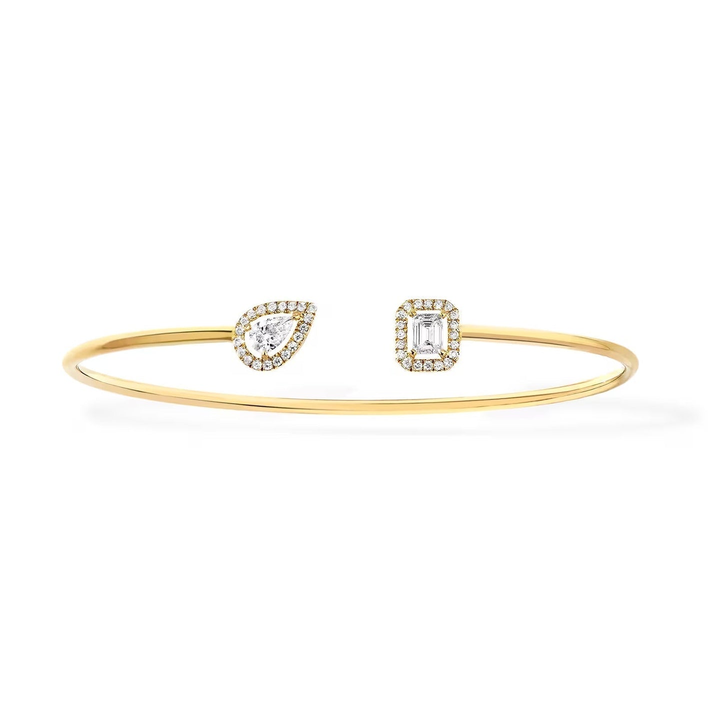 [Dawnora Jewelry]JONC FLEX MY TWIN TOI & MOI SILVER DIAMOND BRACELET