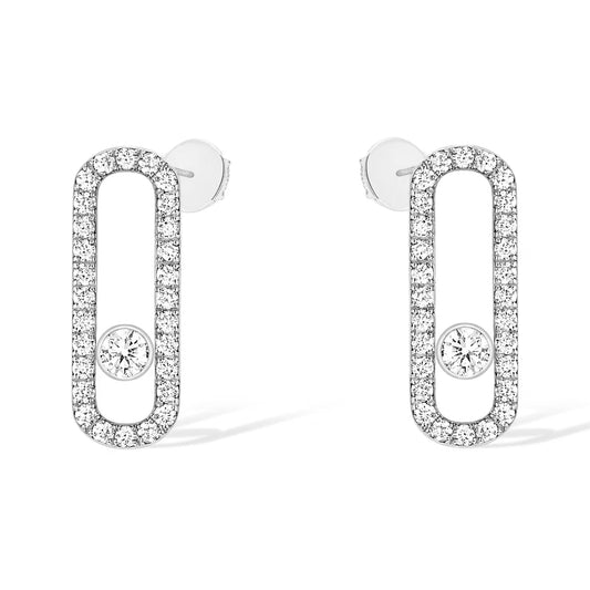 [Dawnora Jewelry]MOVE UNO STUD DIAMOND PAVED EARRINGS