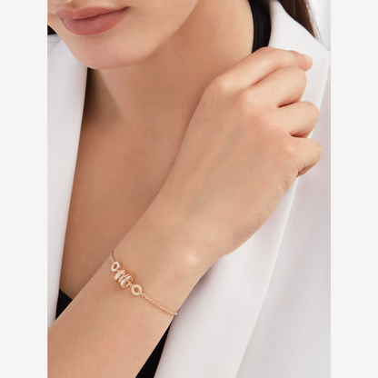 [Dawnora Jewelry]ZERO 1 SOFT PINK GOLD BRACELET