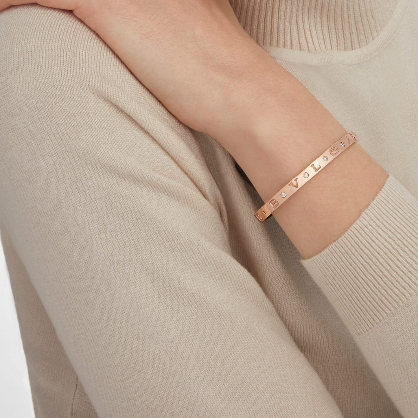 [Dawnora Jewelry]ZERO 1 PINK GOLD 12 DIAMONDS BRACELET