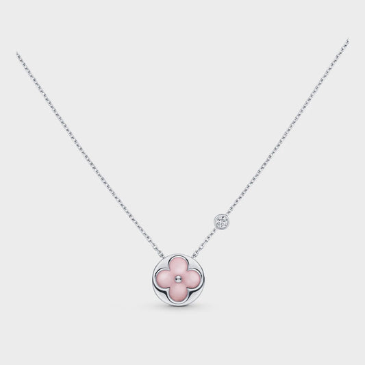 [Dawnora Jewelry]SUN MOTIF PINK MOP SILVER BRACELET