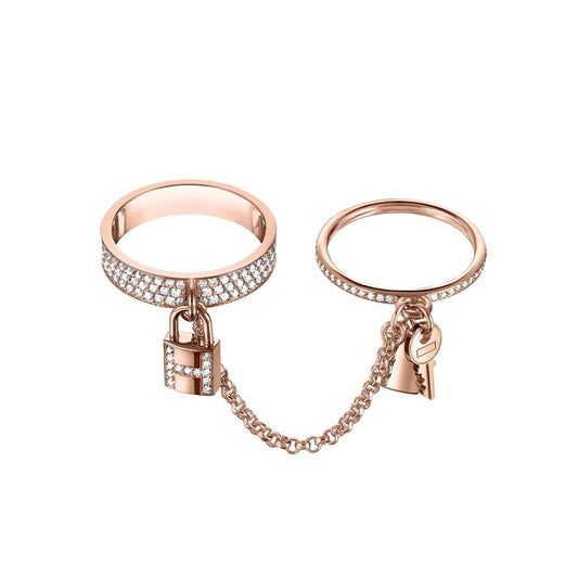 [Dawnora Jewelry]HM KELLY CLOCHETTE DOUBLE RING IN  WITH DIAMONDS