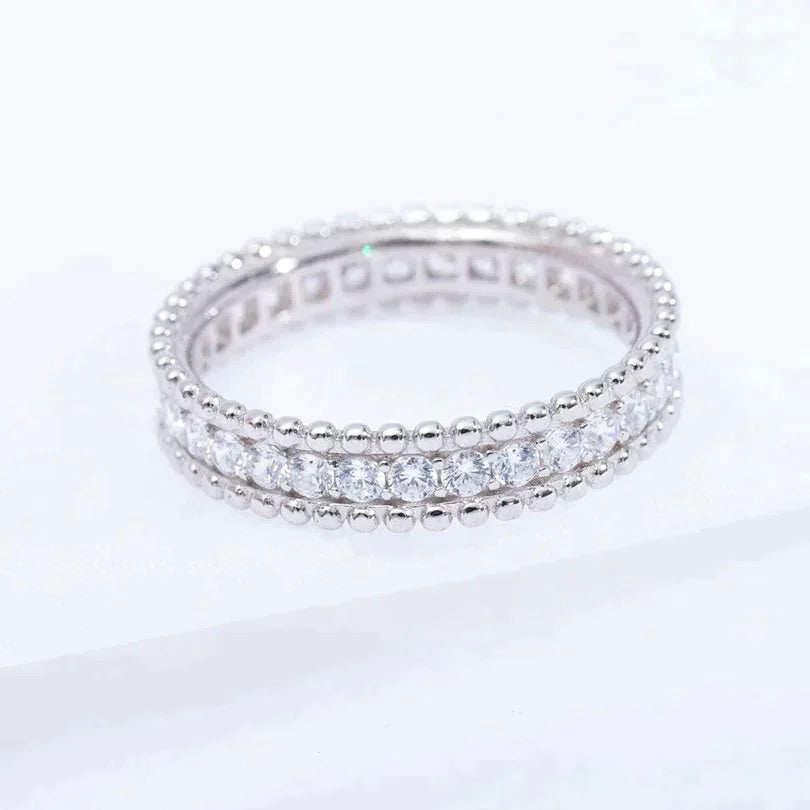 [Dawnora Jewelry]PERLEE DIAMOND SILVER RING