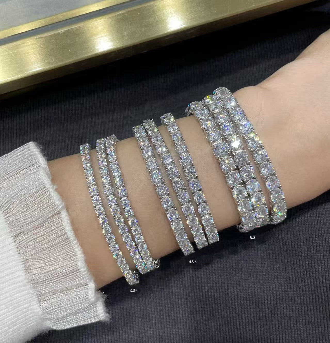 [Dawnora Jewelry]TENNIS BRACELET WITH FULL DIAMOND SETTING