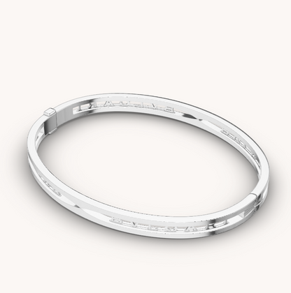 [Dawnora Jewelry]ZERO 1 SPIRAL LOGO SILVER BRACELET